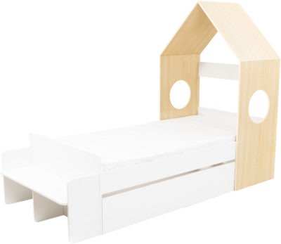 Cody 1 Drawer House Bed
White/Pine Effect