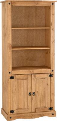 Corona 2 Door Display Unit/Bookcase
Distressed Waxed Pine