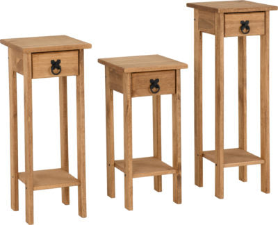 Corona Plant Stands (Set of 3)
Distressed Waxed Pine