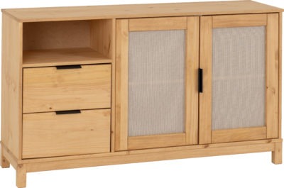 Corona Rattan 2 Door 2 Drawer Sideboard
Distressed Wax Pine/Rattan Effect