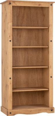 Corona Tall Bookcase
Distressed Waxed Pine