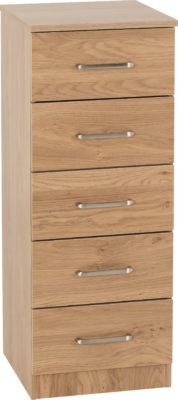 Dakota 5 Drawer Narrow Chest
Oak Effect