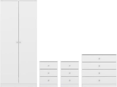 Denver 2 Door Wardrobe Bedroom Set
White Gloss