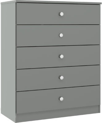 Denver 5 Drawer Chest
Grey Gloss
