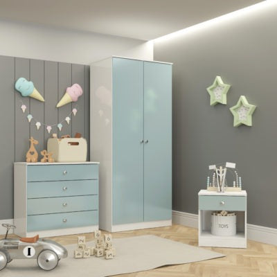 Denver Trio
White/Blue Gloss