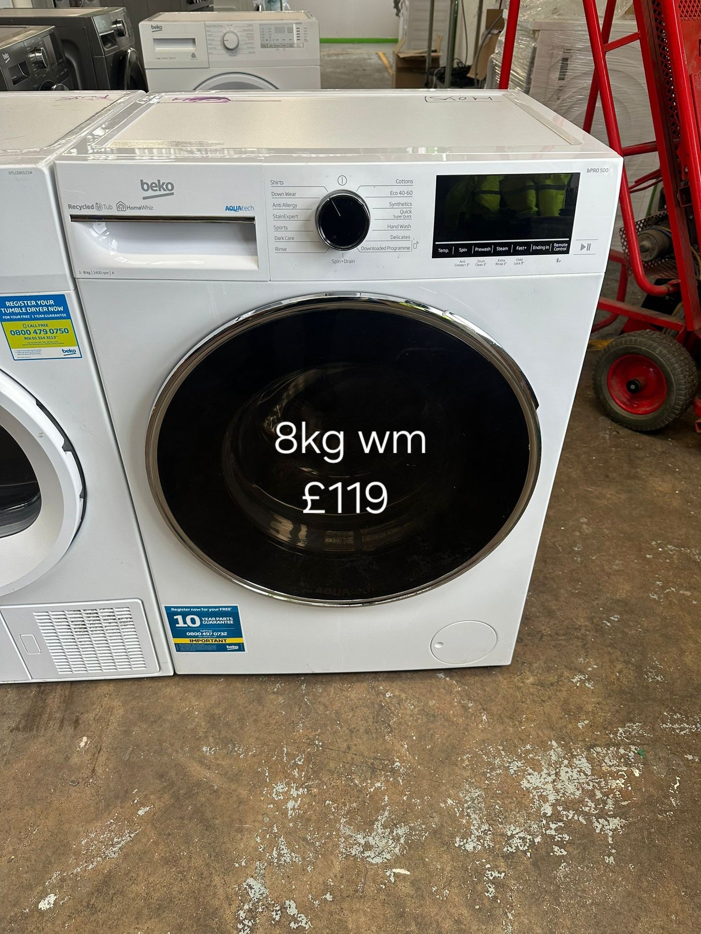 Beko 8kg washing machine 🌟 Free Delivery 🌟 120 Days Warranty 🌟