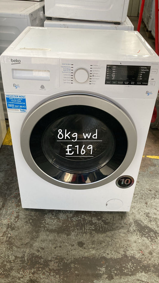 Beko 8kg Washer Dryer 🌟 Free Delivery 🌟 120 Days Warranty 🌟
