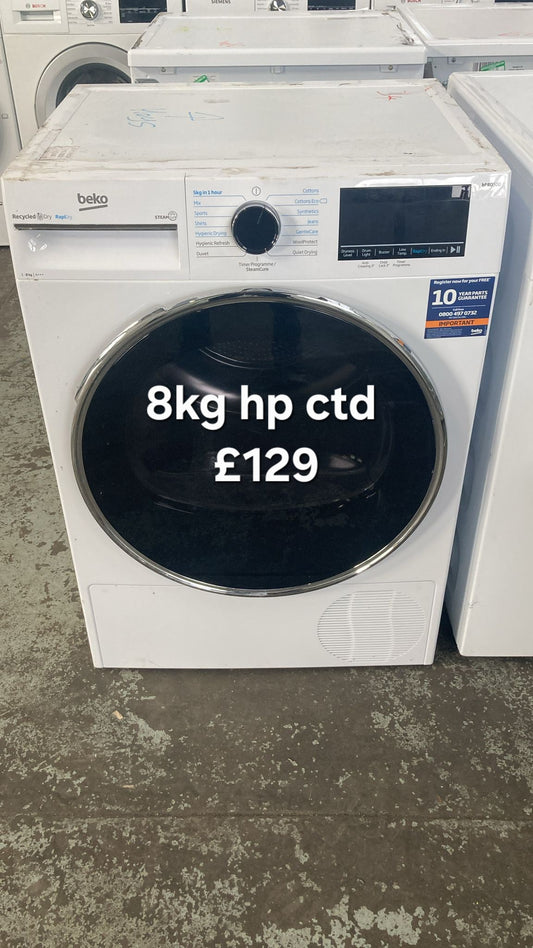 Beko 8kg heat pump condenser dryer 🌟 Free Delivery 🌟 120 Days Warranty 🌟