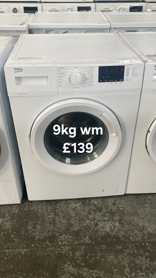 Beko 9kg washing machine 🌟 Free Delivery 🌟 120 Days Warranty 🌟