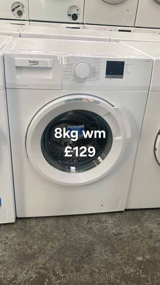 Beko 8kg washing machine 🌟 Free Delivery 🌟 120 Days Warranty 🌟