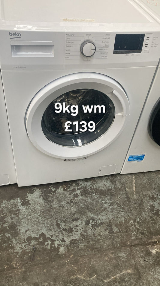Beko 9kg washing machine 🌟 Free Delivery 🌟 120 Days Warranty 🌟
