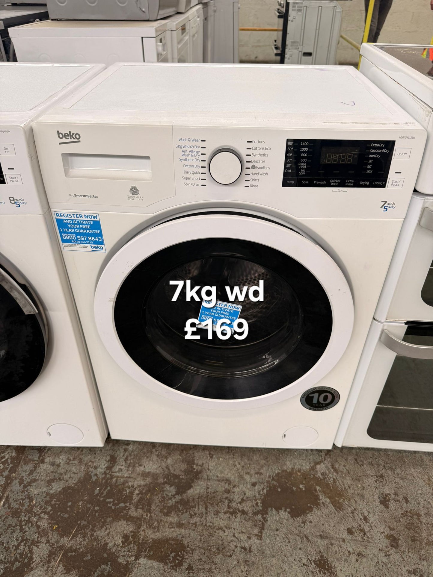 Beko 7kg washer dryer 🌟 Free Delivery 🌟 120 Days Warranty 🌟