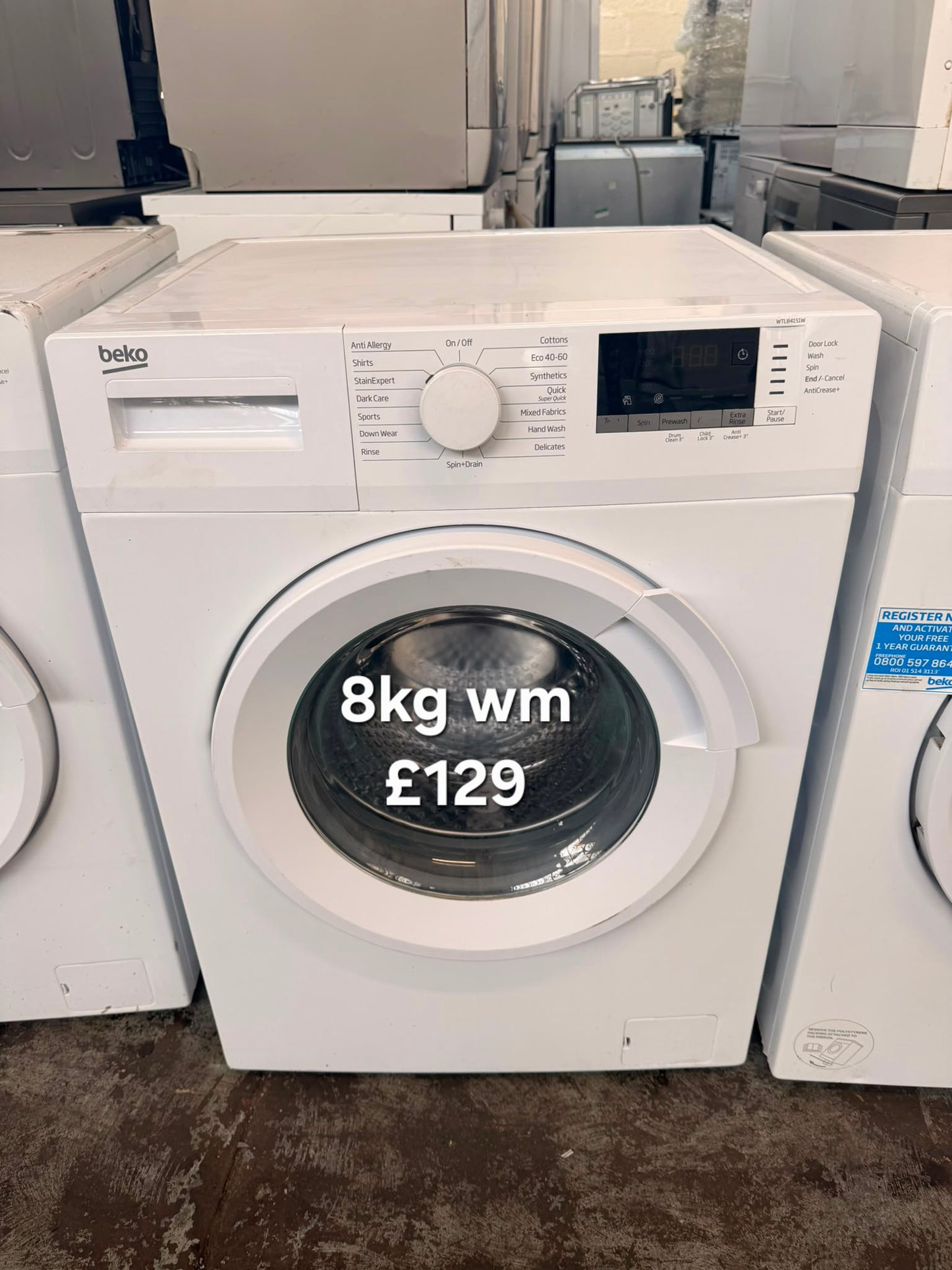 Beko 8kg washing machine 🌟 Free Delivery 🌟 120 Days Warranty 🌟