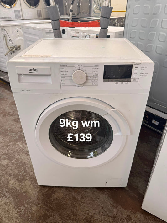 Beko 9kg washing machine 🌟 Free Delivery 🌟 120 Days Warranty 🌟