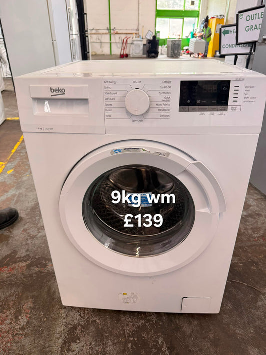 Beko 9kg washing machine 🌟 Free Delivery 🌟 120 Days Warranty 🌟