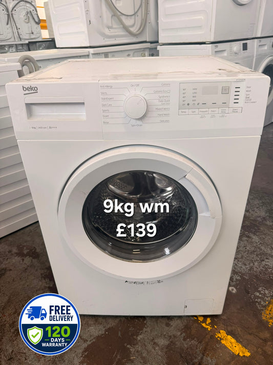 Beko 9kg washing machine 🌟 Free Delivery 🌟 120 Days Warranty 🌟
