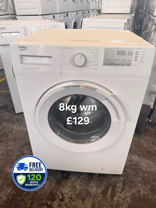 Beko 8kg washing machine 🌟 Free Delivery 🌟 120 Days Warranty 🌟