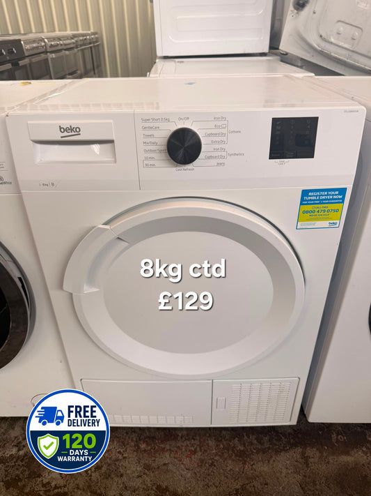 Beko 8kg condenser tumble dryer 🌟 Free Delivery 🌟 120 Days Warranty 🌟