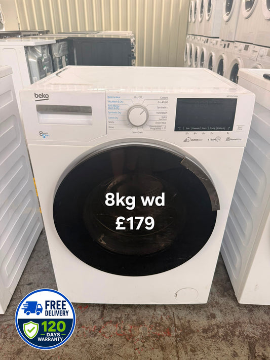 Beko 8kg Washer Dryer 🌟 Free Delivery 🌟 120 Days Warranty 🌟