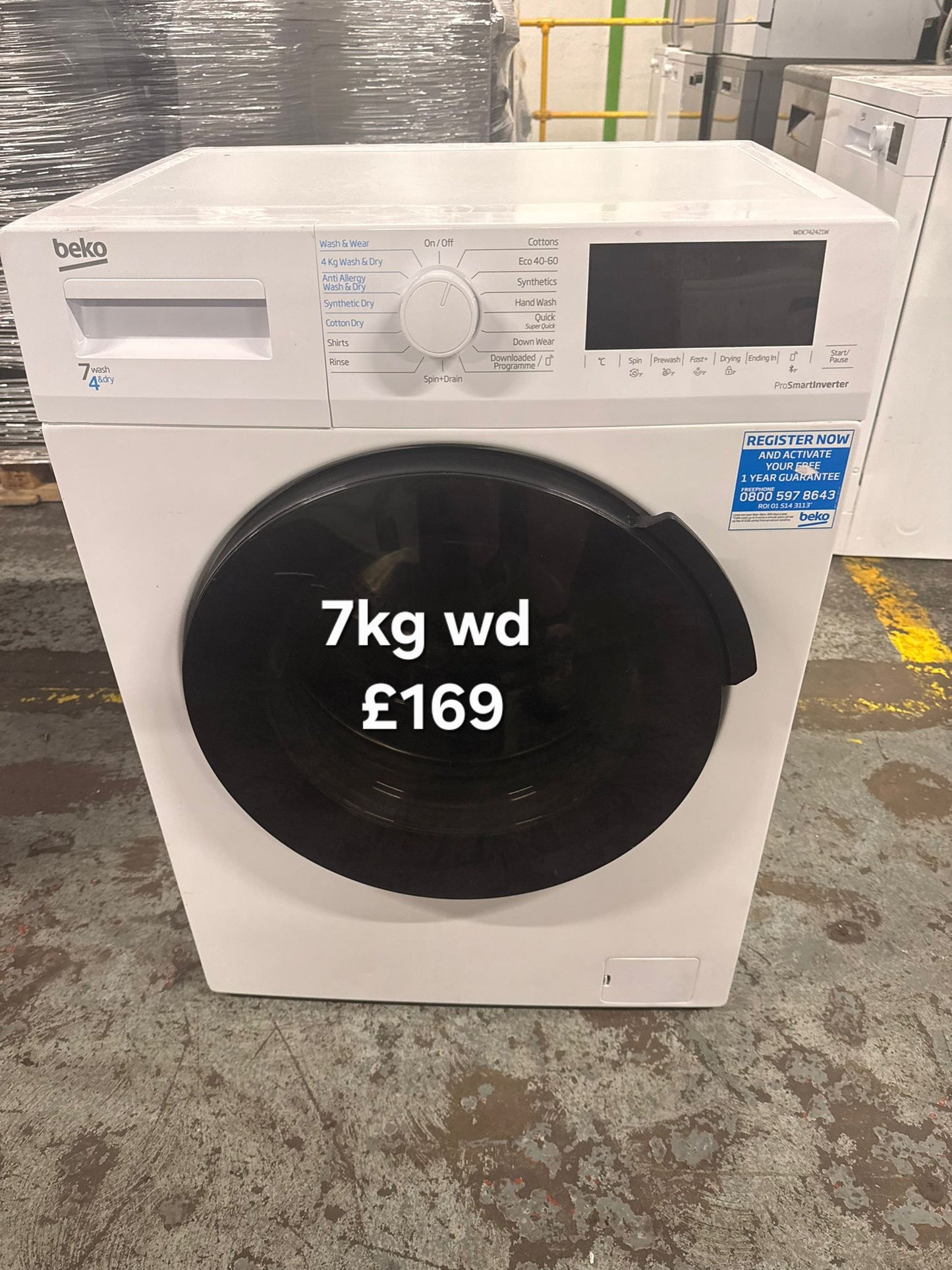 Beko WDK742421W 7kg washer dryer Refurbished | 120 Day Warranty | Free Delivery