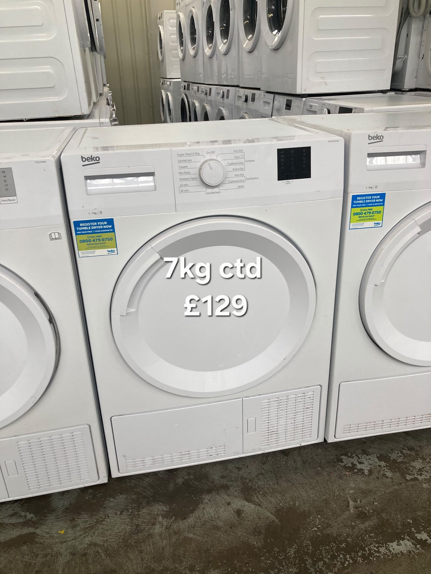 Beko 7kg condenser tumble dryer Refurbished | 120 Day Warranty | Free Delivery