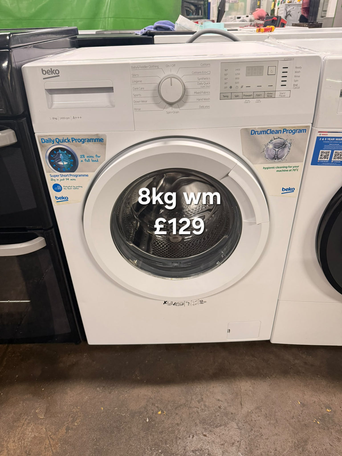 Beko 8kg washing machine Refurbished | 120 Day Warranty | Free Delivery