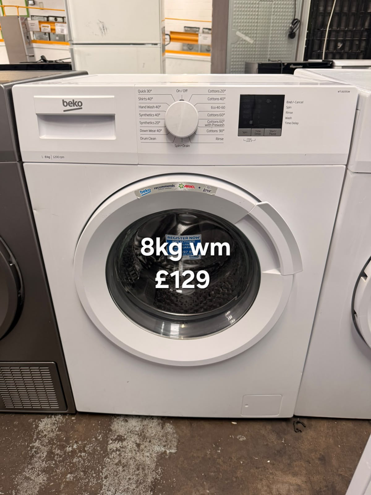 Beko 8kg washing machine Refurbished | 120 Day Warranty | Free Delivery