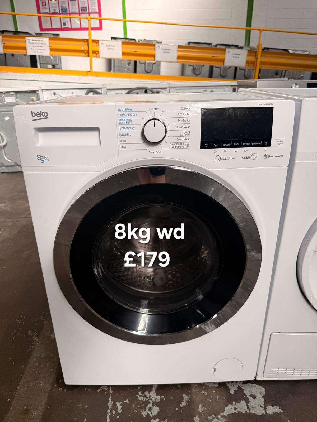 Beko 8kg Washer Dryer Refurbished | 120 Day Warranty | Free Delivery