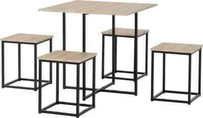 Kent 1+4 Stowaway Dining Set
Sonoma Oak Effect/Black