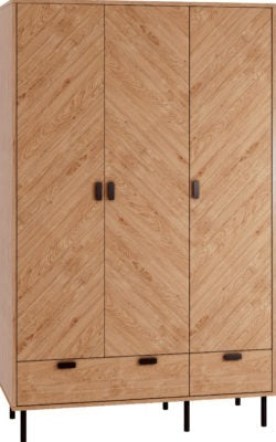 Leon 3 Door 2 Drawer Wardrobe
Medium Oak Effect