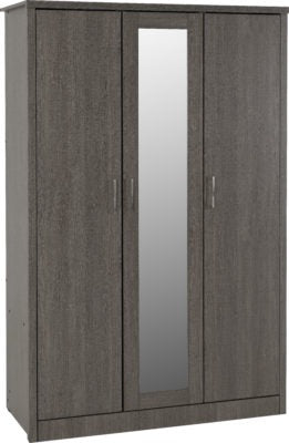 Lisbon 3 Door Wardrobe
Black Wood Grain