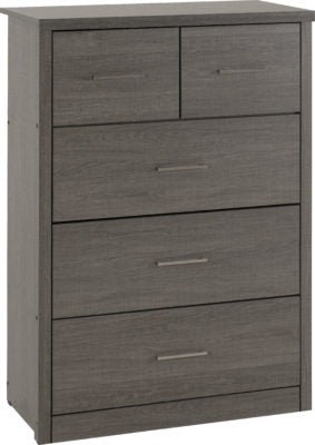 Lisbon 3+2 Drawer Chest
Black Wood Grain