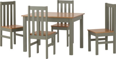 Ludlow 1+4 Dining Set
Green/Oak Lacquer