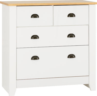 Ludlow 2+2 Drawer Chest
White/Oak Lacquer