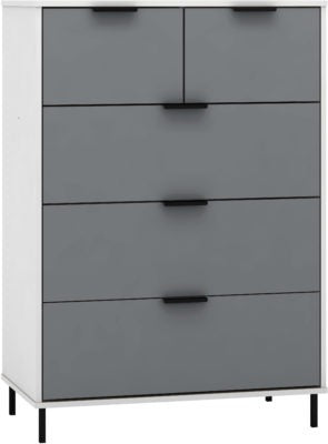 Madrid 3+2 Drawer Chest
Grey/White Gloss