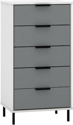 Madrid 5 Drawer Chest
Grey/White Gloss