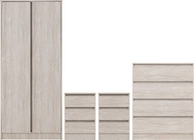 Malvern 2 Door Wardrobe Bedroom Set
Urban Snow