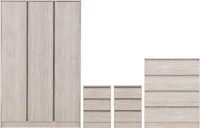 Malvern 3 Door Wardrobe Bedroom Set
Urban Snow