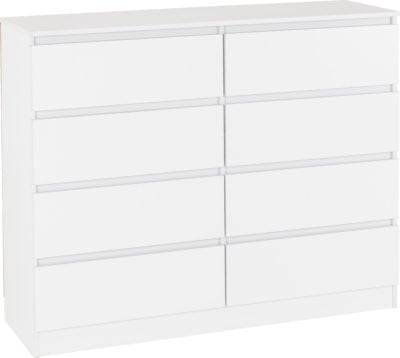 Malvern 8 Drawer Chest
White