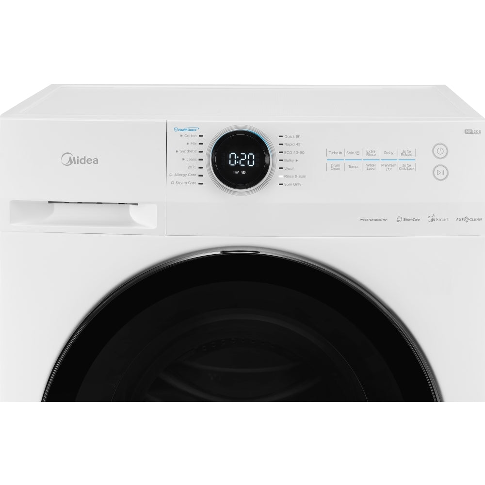 Midea MF20EW90WB
Washing Machine, 9kg, 1300 Spin, White, A Rated