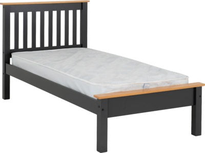 Monaco 3' Bed Low Foot End
Dark Grey/Oak Effect