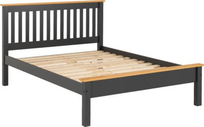 Monaco 5' Bed Low Foot End
Dark Grey/Oak Effect