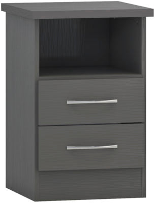 Nevada 2 Drawer Bedside
3D Effect Grey