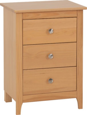 Oslo 3 Drawer Bedside
Antique Pine