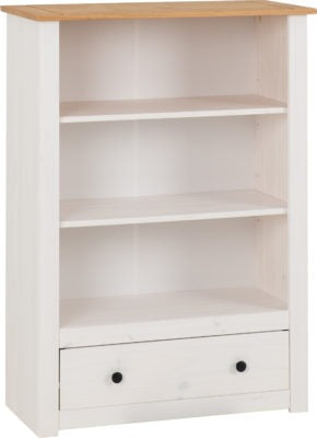 Panama 1 Drawer Bookcase
White/Natural Wax