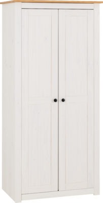 Panama 2 Door Wardrobe
White/Natural Wax