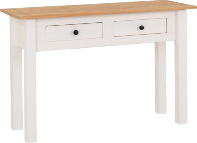 Panama 2 Drawer Console Table
White/Natural Wax