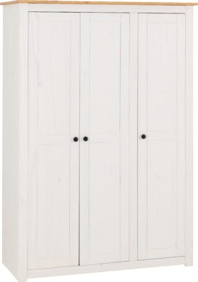 Panama 3 Door Wardrobe
White/Natural Wax