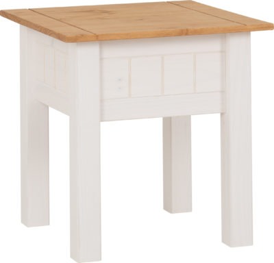 Panama Lamp Table
White/Natural Wax