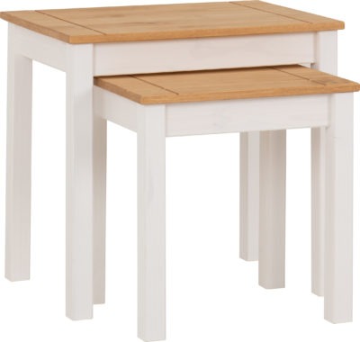 Panama Nest of 2 Tables
White/Natural Wax